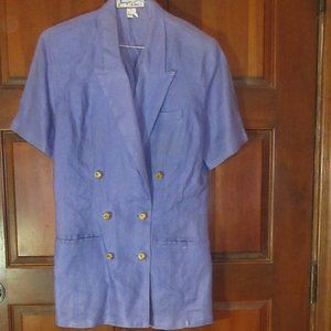 JENNIFER EDEN Short Sleeved Linen Jacket 5/6